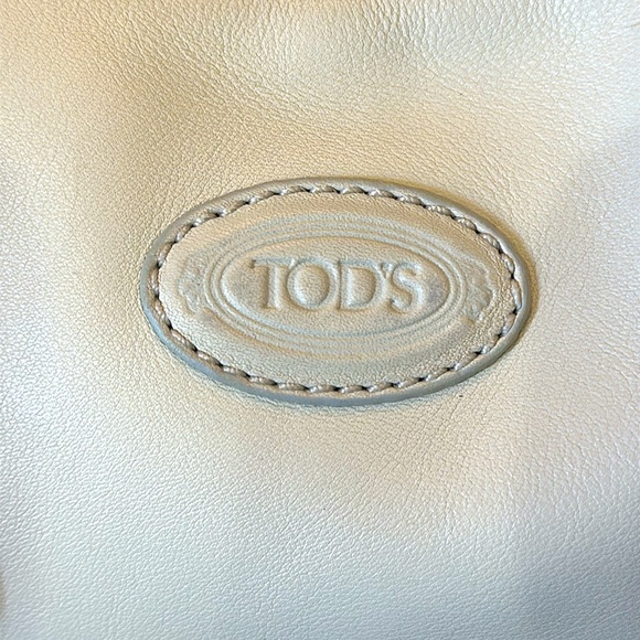 EUC TODS leather suede & canvas hobo shoulder bag - Picture 7 of 15